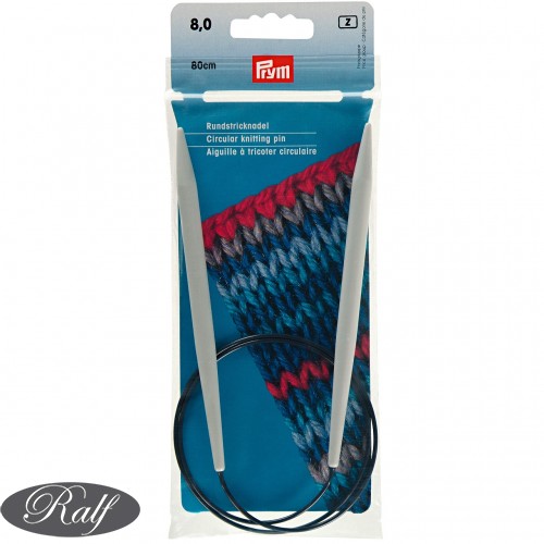 Andrele circulare aluminiu, 80 cm - 8,00 mm - Prym 211352